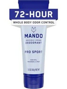 Mando Pro Sport Deodorant Whole Body Odor Shield Invisible Cream 3.0 oz